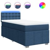 Maison Chic Box spring postelja - Vzmetna postelja z vzmetnico modra 100x200 cm blago SL5457, (21887270) | Shoptok.si