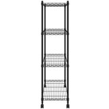 vidaXL Police za pohranu s 4 razine 90 x 35 x 142 cm crne 200 kg | shoptok.hr