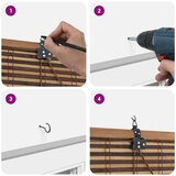 vidaXL Zavjese i sjenila sa zavjesama Smeđa 90 x 220 cm bambus | shoptok.hr