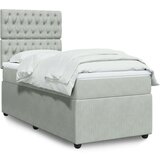 vidaXL box spring krevet s madracem svjetlosivi 100x200 cm baršunasti | shoptok.hr