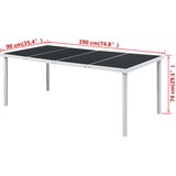  Vrtni stol 190 x 90 x 74 cm crni čelični | Eponuda.com