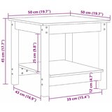  Kava Stol Voštano smeđa 50 x 50 x 45 cm Masivna borovina | shoptok.hr