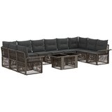  Sjedeća garnitura za vrt 11 kom. Siva i tamno siva poliratan 100 x 55 x 73 cm | Shoptok.si
