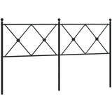 vidaXL Metalno uzglavlje crno 150 cm | shoptok.hr