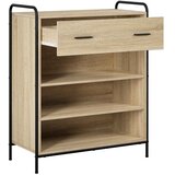  Ormar za cipele 76 x 36 5 x 93 cm Konstruirano drvo - Hrast sonoma 76 x 36 5 x 93 cm 1 ladica i 3 police | shoptok.hr