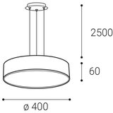  LED2 - LED luster na sajli MONO SLIM LED/30W/230V 3000K/4000K Ø 40 cm crna | Eponuda.com