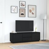 TV ormarić s LED svjetlima crni 160,5x41x50 cm | shoptok.hr