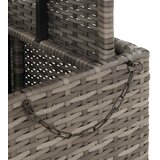  Vrtni stol sivi 110 x 110 x 71 cm poliratan i bagremovo drvo | shoptok.hr