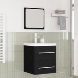 vidaXL Komplet pohištva za kopalnico z ogledalom 2 pcs artisan hrast Cene