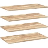 vidaXL Plutajuće police 4 kom 100x40x2 cm Neobrađeno puno drvo akacije - Prirodna 100 x 40 x 2 cm 4 1 Cijene