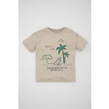 Defacto Baby Boy Crew Neck Palm Tree Patterned Short Sleeve T-Shirt Cene