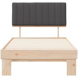  Krevetni okvir s tapiciranim uzglavljem Tamno siva 100 x 200 cm | shoptok.hr