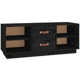 Maison Chic TV omarica - TV enota - Televizijska omarica črna 100x34x40 cm trdna borovina, (21700217) Cene