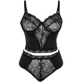 Trendyol Curve Black Lace Detailed Bustier-Panties Underwear Sets Cene