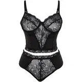 Trendyol Curve Plus Size Underwear Set - Black - Plain