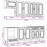  Kuhinjska jedinica KALMAR 8 pcs Siva Sonoma Konstruirano drvo | shoptok.hr