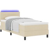  s opruga kutije s jastukom Krema 100 x 200 cm tkanina | shoptok.hr