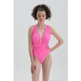 Dagi Neon Pink Deep V-Neck Swimsuit | Shoptok.si