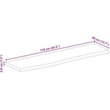 Stolna Mizna plošča 110x40x3,8cm naraven rob trden robusten mangov les, (21412422) | Shoptok.si