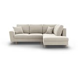 Cosmopolitan Design Bež baršunasti sklopiva/s prostorom za odlaganje kutna garnitura (s desnim kutom/u obliku slova L) Kyoto – Cosmopolitan Design Bež baršunasti sklopiva/s prostorom za odlaganje kutna garnitura (s desnim kutom/u obliku slova L) Kyoto – Slike