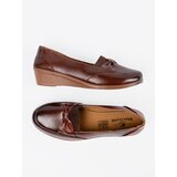 Shelvt Brown slip-on shoes with a bow | shoptok.hr