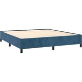  posteljni okvir temno moder 160x200 cm žamet, (20794976) | Shoptok.si