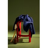 JUNA Temno modra frotirna brisača iz organskega bombaža 50x100 cm Check – | Shoptok.si