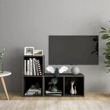 vidaXL TV ormarići 2 kom visoki sjaj sivi 72 x 35 x 36,5 cm od iverice | shoptok.hr