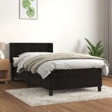 Box spring krevet s madracem crni 100x200 cm baršunasti Cijene