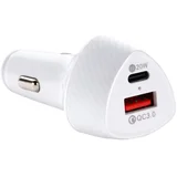 Punjač za auto 38W C+USB LDO-R50A bijeli/crni