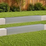 Profil za rubove vrta 2 kom. 100 x 15 x 15 cm Pocinčani čelik | shoptok.hr