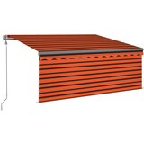  Automatska tenda s roletom 3,5 x 2,5 m narančasto-smeđa | Shoptok.si
