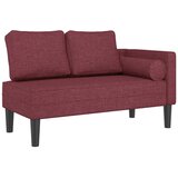 vidaXL Počivaljka s jastucima crvena boja vina od tkanine | shoptok.hr