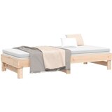  Izvlečna dnevna postelja 2x(90x200) cm trdna borovina, (20600947) | Shoptok.si