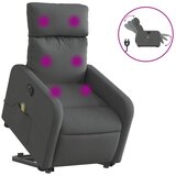  The Living Store Električni masažni naslanjač s funkcijo vstajanja temno siv - Električni Masažni Naslanjač S Funkcijo Vstajanja, (21498443) | Shoptok.si
