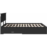  Krevetna konstrukcija Crna 140 x 190 cm Konstruirano drvo | shoptok.hr