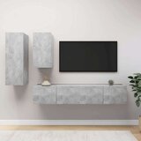  Komplet TV omaric 4-delni betonsko siva iverna plošča, (20914700) | Shoptok.si