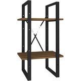 Maison Chic Knjižna omara - Knjižni regal 2-nadstropna rjav hrast 40x30x70 cm konstr. les, (21725415) Cene