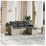 vidaXL 4-dijelni set vrtnih sofa s jastucima svijetlosivi poliratan | shoptok.hr