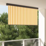 vidaXL Zunanja Rolfa Črtasto Prilagodljiva oranžna in bela 220 x 250 cm blago | Shoptok.si
