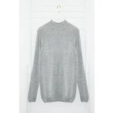 Trendyol Gray Men&#39;s Slim Fit Turtleneck Half Turtleneck Raglan Sleeve Seamless Basic Knitwear Sweater