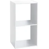 polica 2 otvora modul 34.5x32x67.6cm furnir bijela