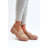 VINCEZA Women's Faux Leather Moccasins Beige Seravisa | ePonuda.com