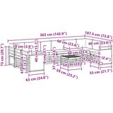  Set vanjskih sofa 8 kom. Prirodna i svjetlosiva | shoptok.hr