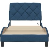  Okvir kreveta s LED-om bez madraca plava 80x200cm od tkanine | shoptok.hr