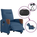  Električni masažni naslanjač modro blago | Shoptok.si