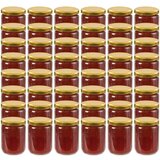vidaXL stekleni kozarci z zlatimi pokrovi 48 kosov 230 ml | Shoptok.si
