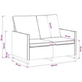  Kauč za dvoje Svjetlosiva 130 x 81 x 82 cm Umjetni sued Slike