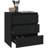  Komoda crna 70 x 41 x 75 cm od konstruiranog drva | shoptok.hr