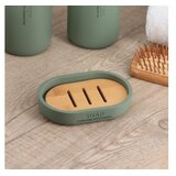 Tendance DRŽAČ SAPUNA VERONA POLIRESIN/BAMBUS, ZELENI | shoptok.hr